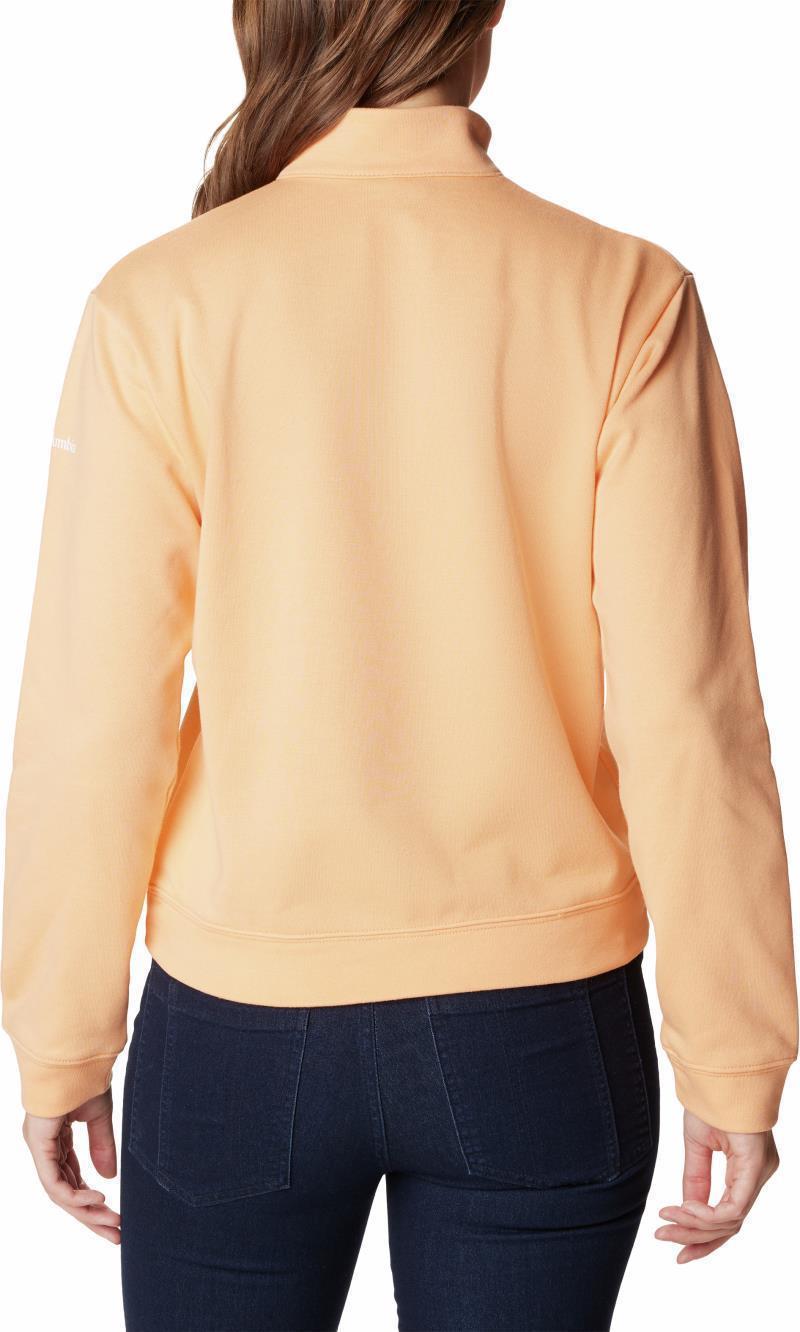 Columbia Trek French Terry Half Zip - Womens - Peach / White Stacked Logo 2