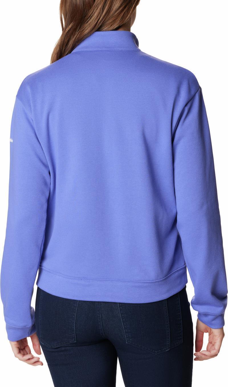Columbia Trek French Terry Half Zip - Womens - Purple Lotus / White Stacked Logo 2