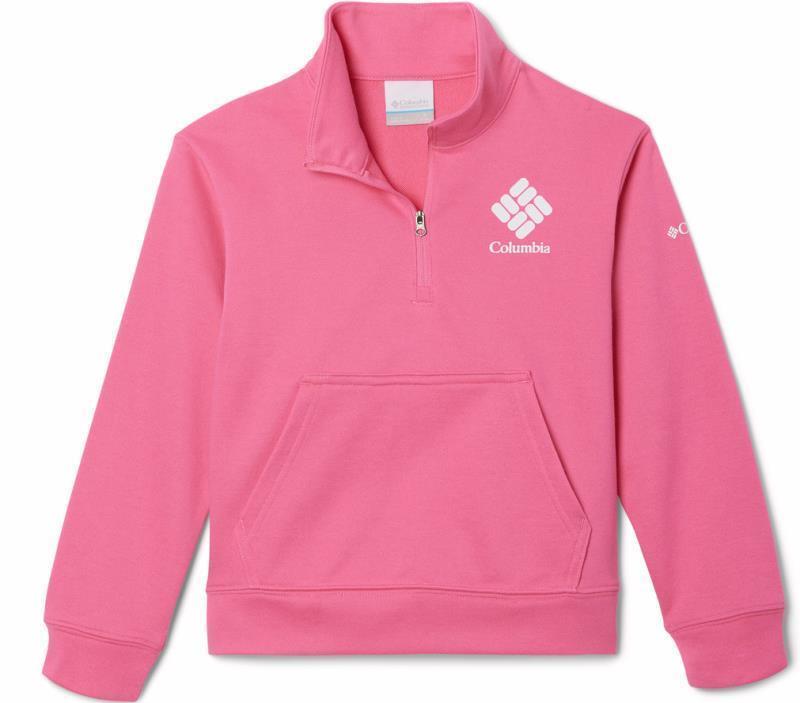Columbia Trek French Terry Half Zip - Youth Girls - Wild Geranium 1