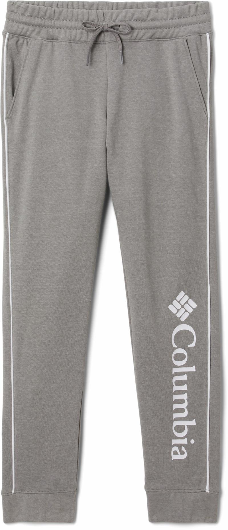 Columbia Trek French Terry Joggers - Youth Girls - Light Grey Heather 1