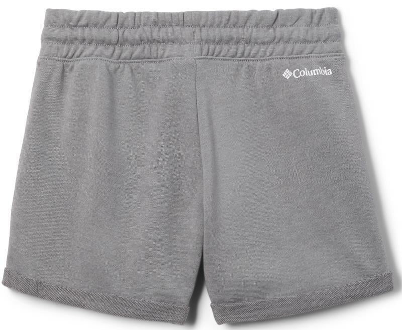 Columbia Trek French Terry Shorts - Youth Girls - Light Grey Heather 2