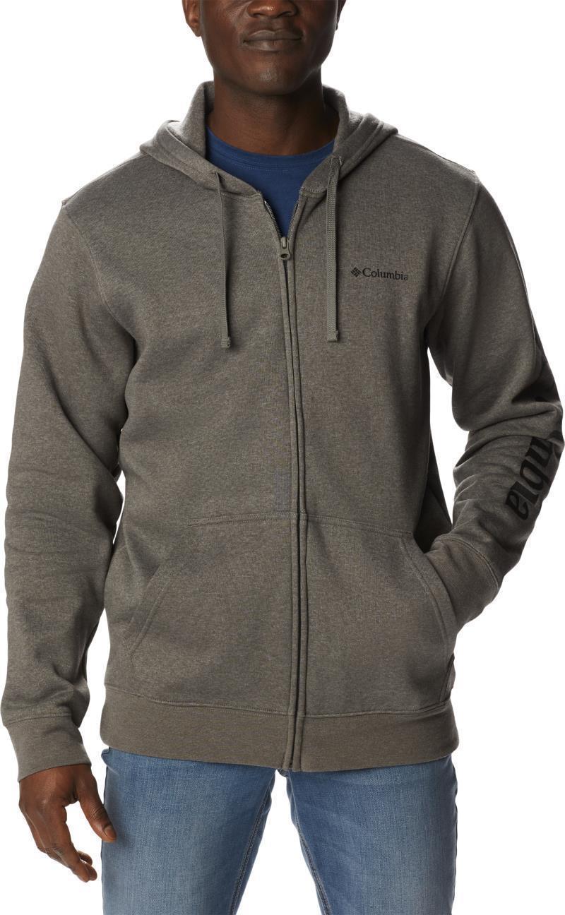 Columbia Trek Full Zip Hoodie - Mens - Charcoal Heather / CSC Sleeve Logo 1