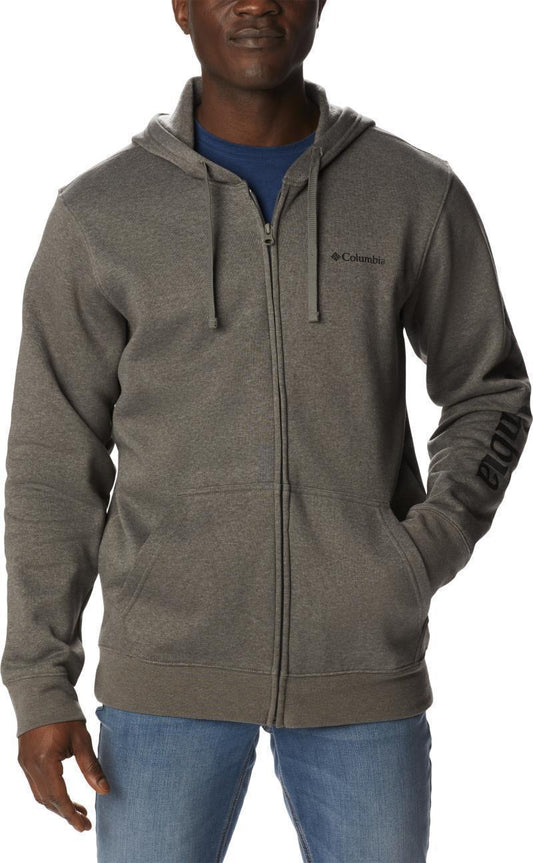 Columbia Trek Full Zip Hoodie - Mens - Charcoal Heather / CSC Sleeve Logo 1