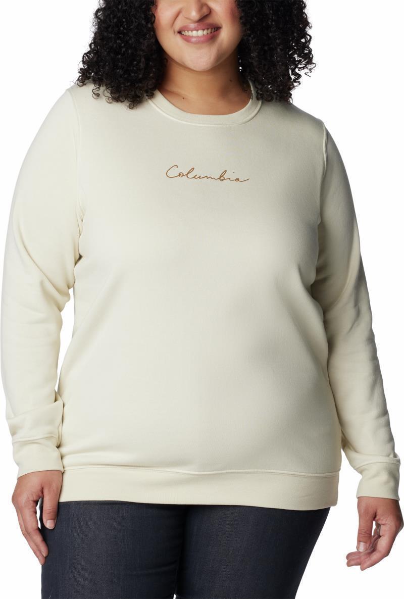Columbia Trek Graphic Crew - Plus - Womens - Chalk / Camel Brown 1