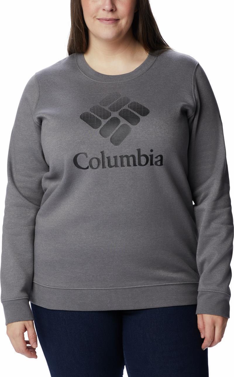 Columbia Trek Graphic Crew - Plus - Womens - City Grey Heather / Black CSC Stacked Logo 1