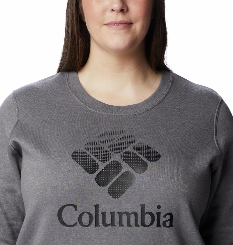 Columbia Trek Graphic Crew - Plus - Womens - City Grey Heather / Black CSC Stacked Logo 4
