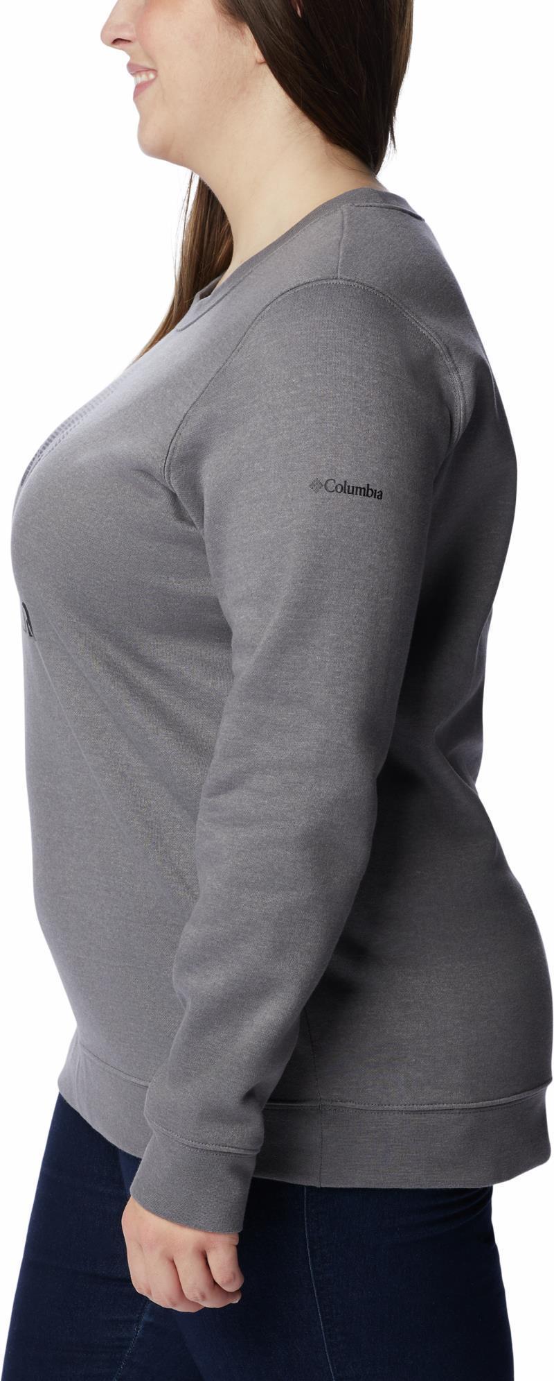 Columbia Trek Graphic Crew - Plus - Womens - City Grey Heather / Black CSC Stacked Logo 5