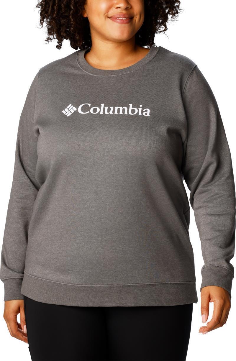 Columbia Trek Graphic Crew - Plus - Womens - City Grey Heather / White 1