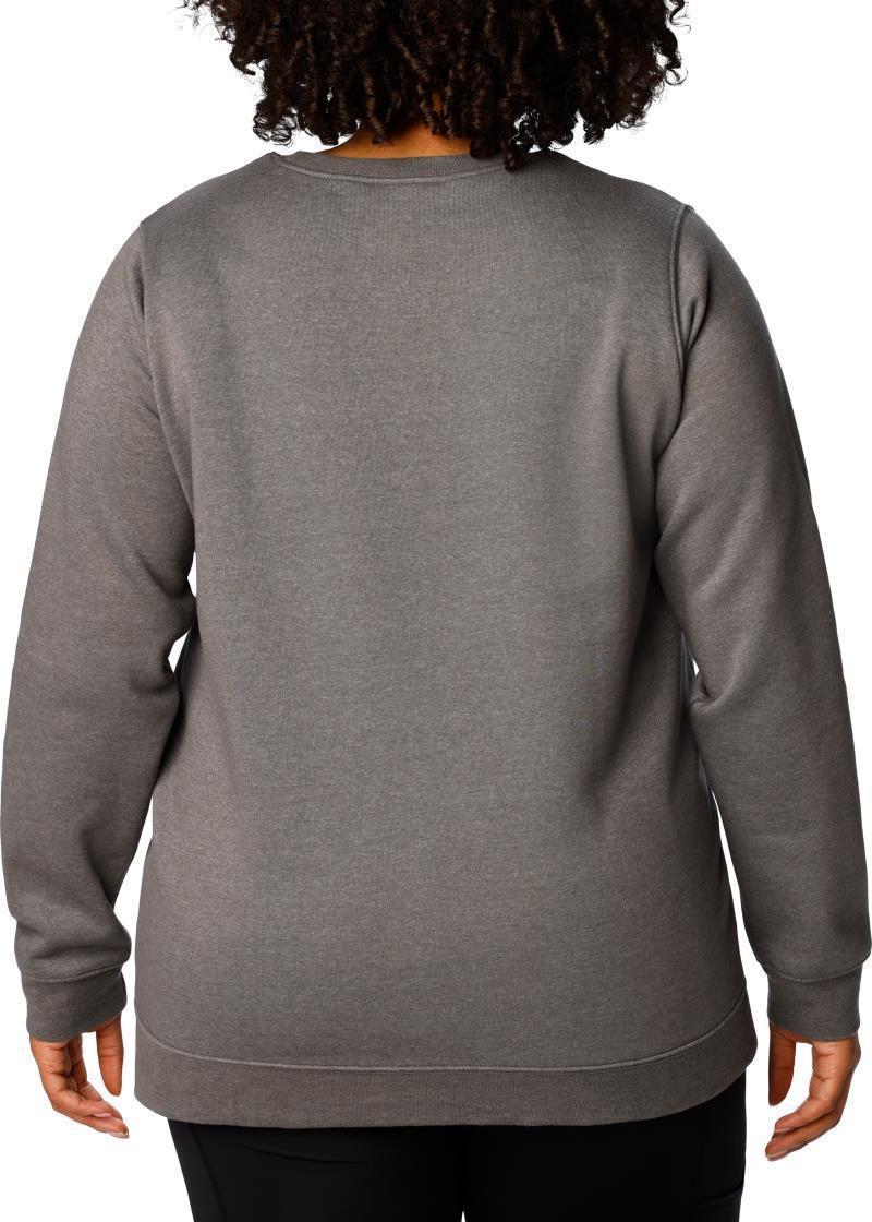 Columbia Trek Graphic Crew - Plus - Womens - City Grey Heather / White 2