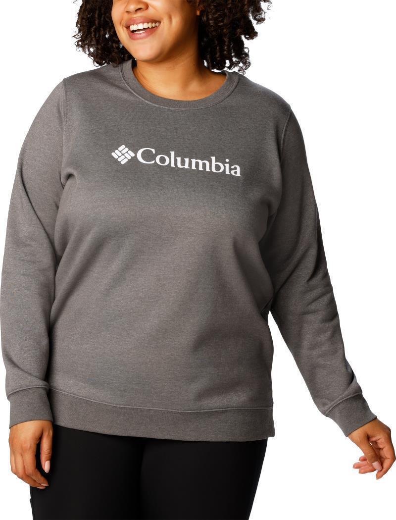 Columbia Trek Graphic Crew - Plus - Womens - City Grey Heather / White 3