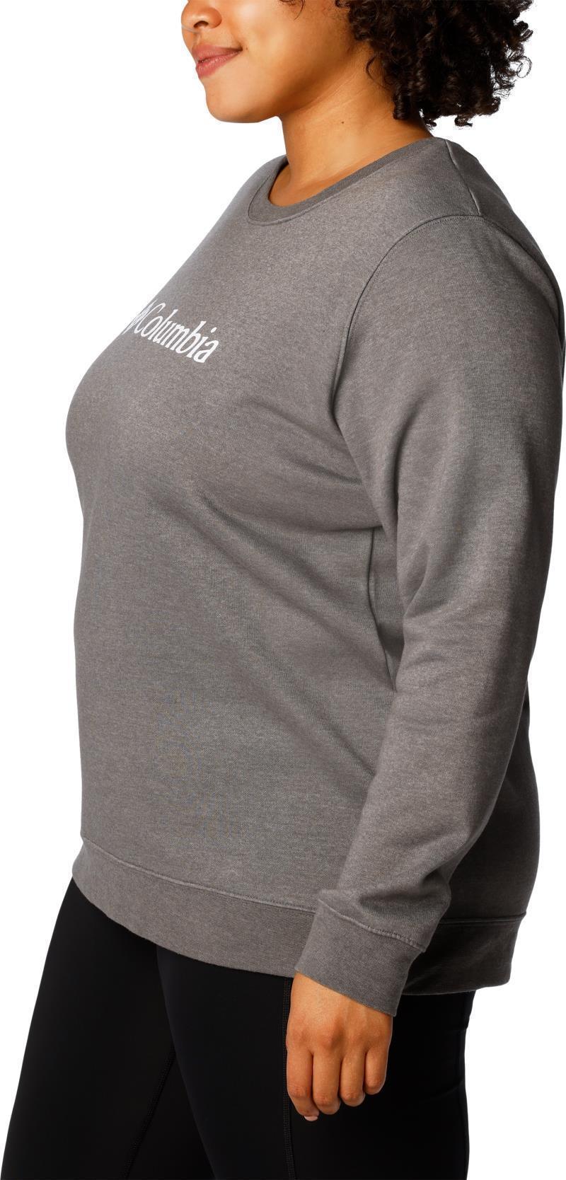 Columbia Trek Graphic Crew - Plus - Womens - City Grey Heather / White 4