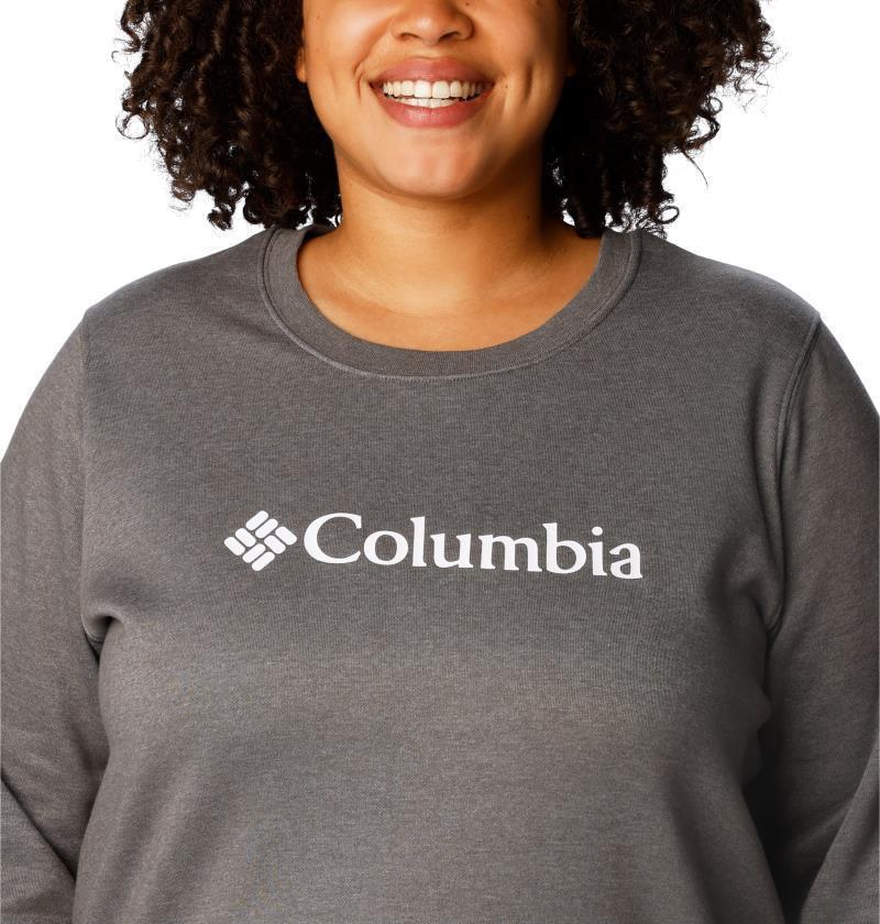 Columbia Trek Graphic Crew - Plus - Womens - City Grey Heather / White 5