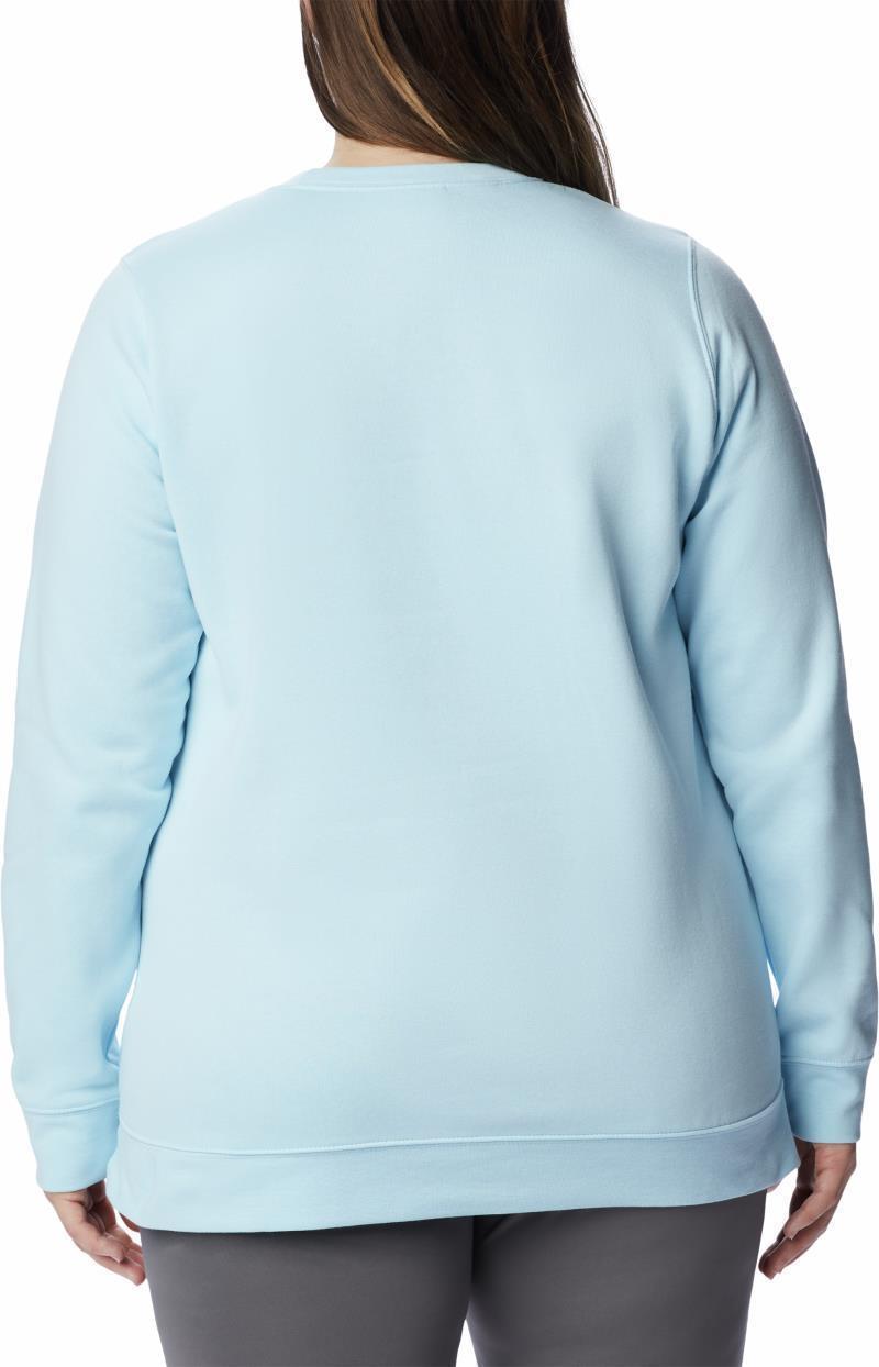 Columbia Trek Graphic Crew - Plus - Womens - Spring Blue / White Logo 2