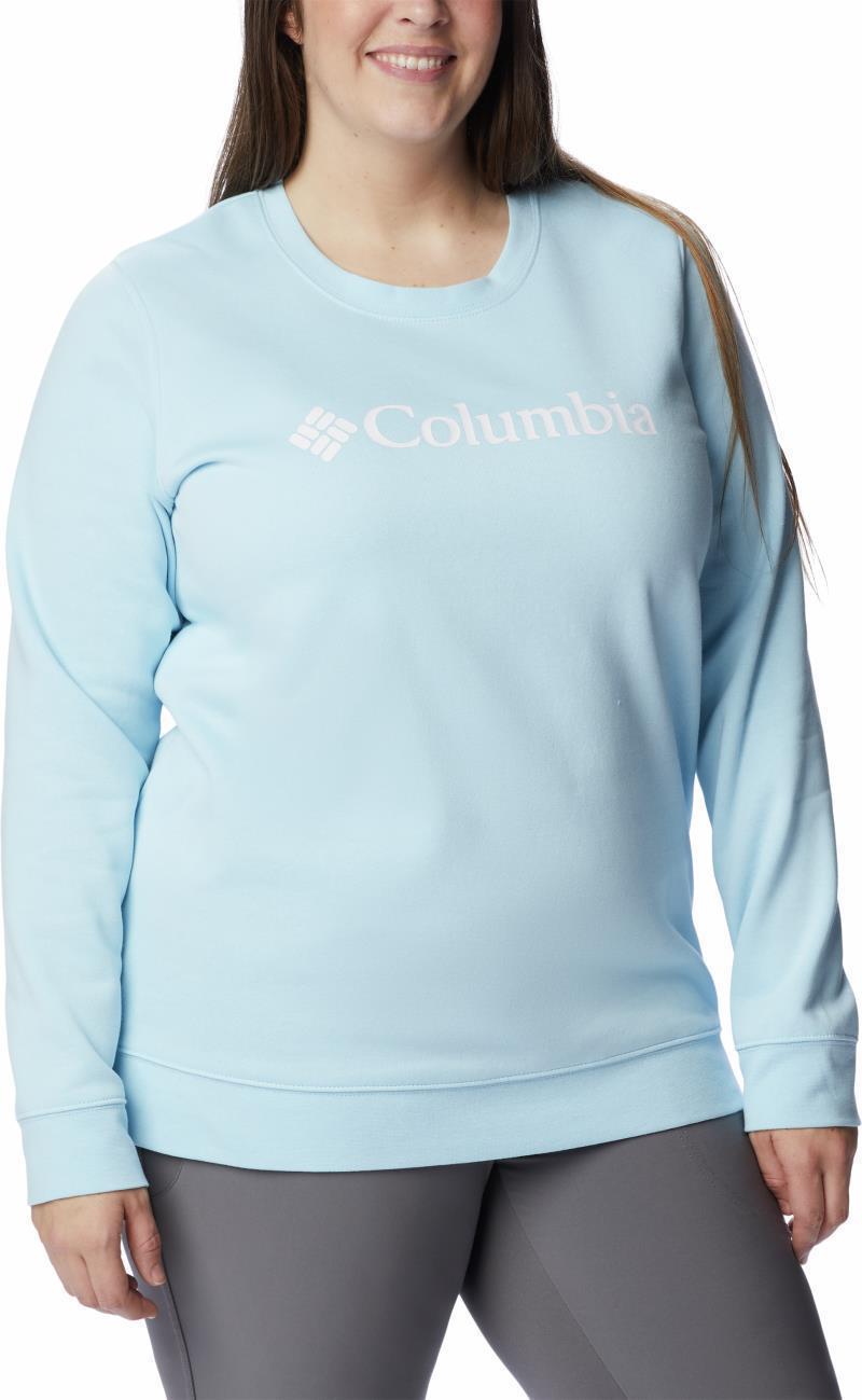 Columbia Trek Graphic Crew - Plus - Womens - Spring Blue / White Logo 3