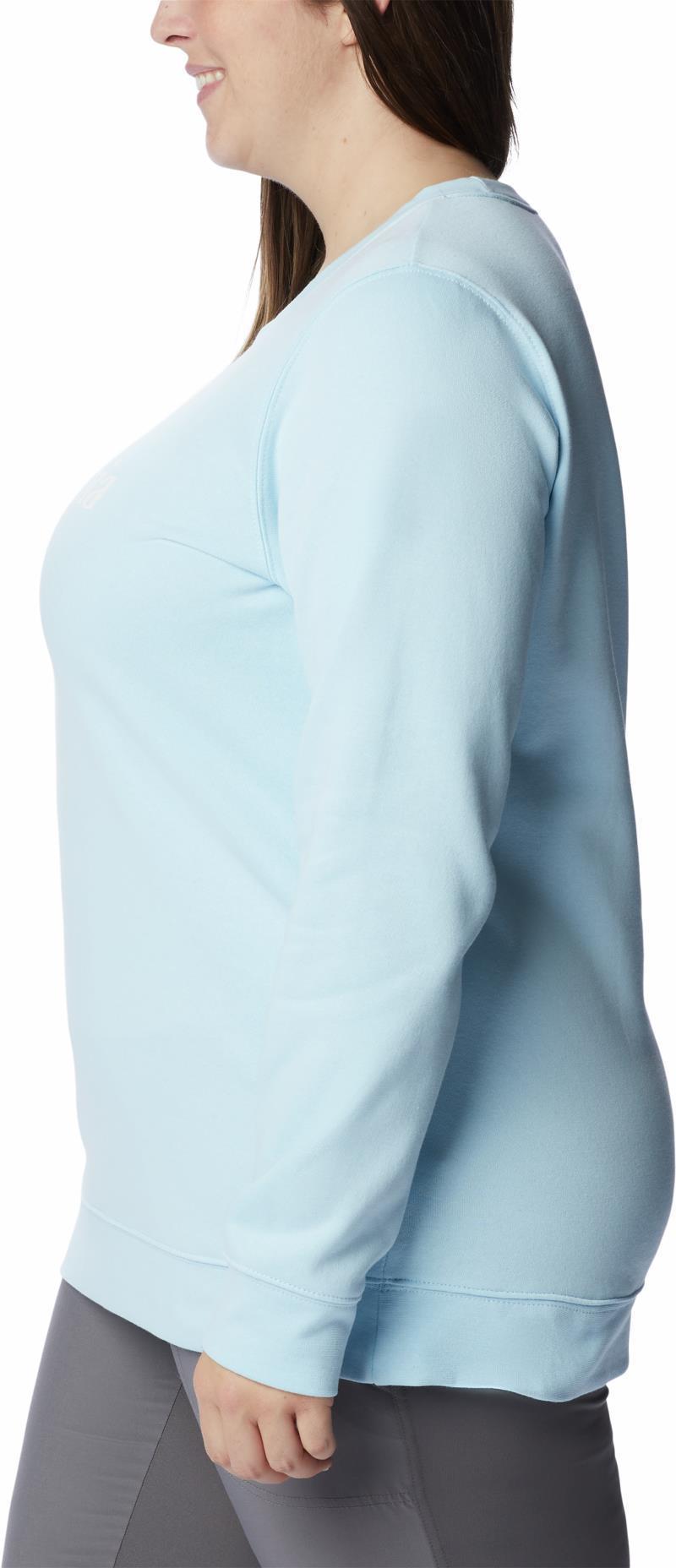Columbia Trek Graphic Crew - Plus - Womens - Spring Blue / White Logo 5