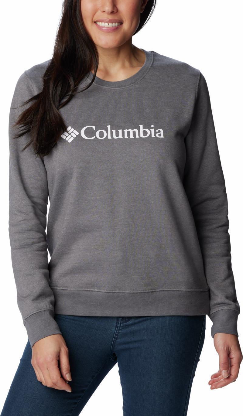Columbia Trek Graphic Crew - Womens - City Grey Heather / White 1