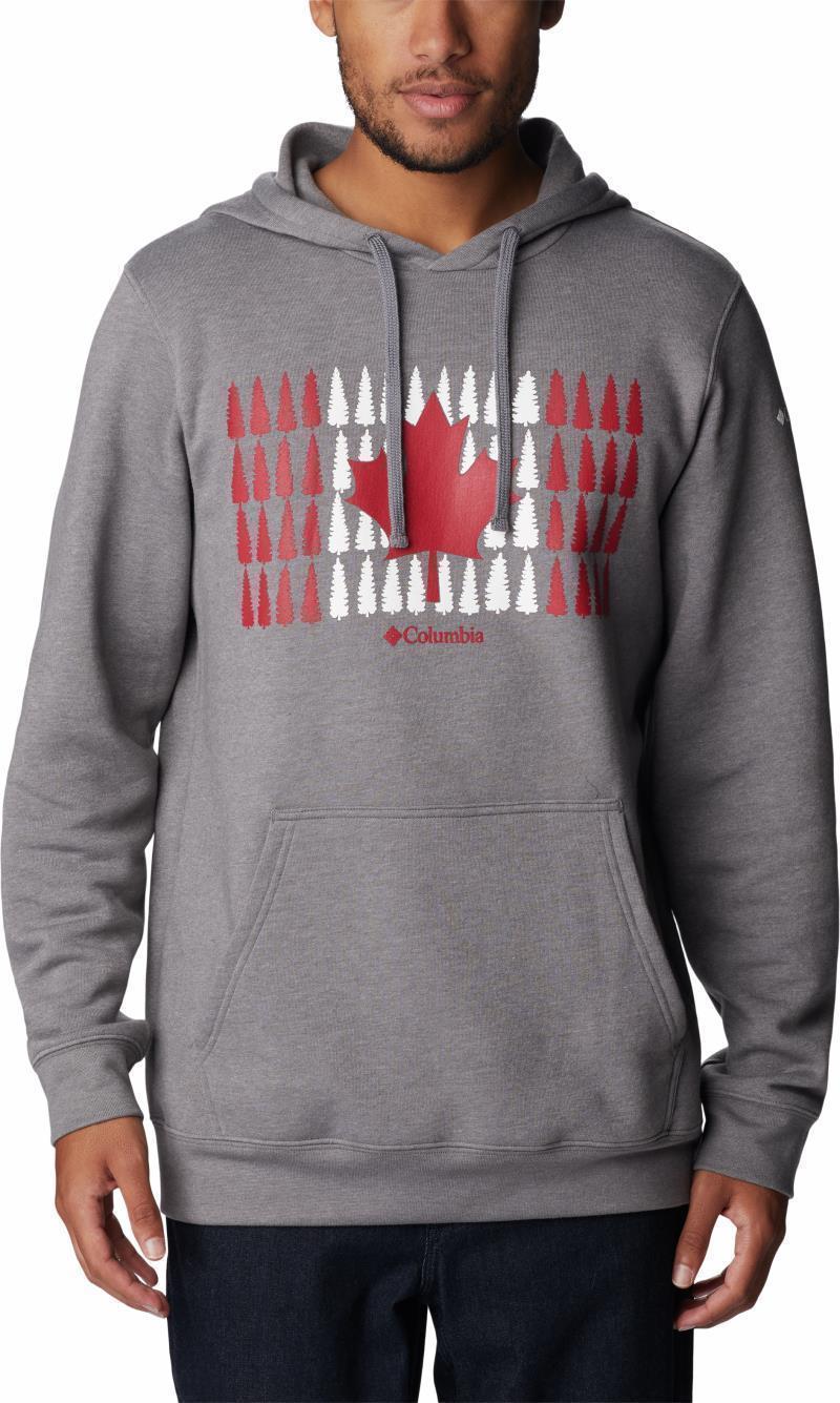 Columbia Trek Graphic Hoodie - Mens - City Grey Heather / Canada Timberline Flag 1