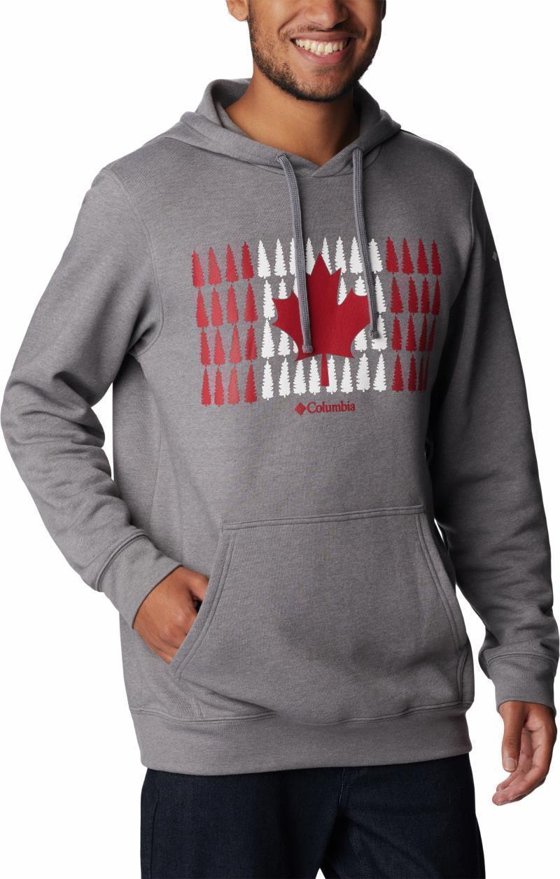 Columbia Trek Graphic Hoodie - Mens - City Grey Heather / Canada Timberline Flag 3
