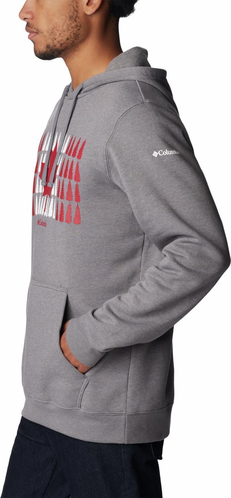 Columbia Trek Graphic Hoodie - Mens - City Grey Heather / Canada Timberline Flag 5