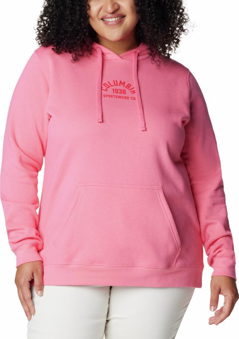 Columbia Trek Graphic Hoodie - Plus - Womens - Camellia Rose / Red Lily 1