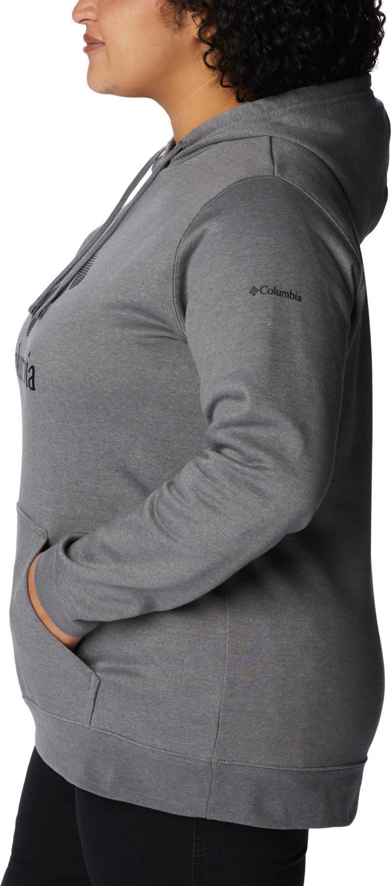Columbia Trek Graphic Hoodie - Plus - Womens - City Grey Heather / Black CSC Stacked Logo 4