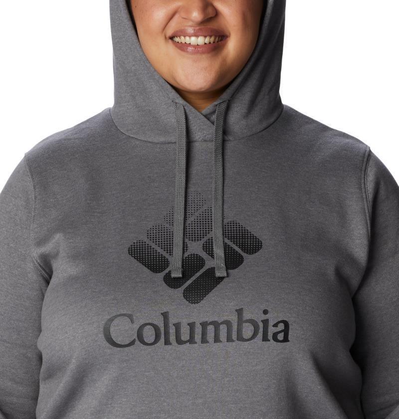 Columbia Trek Graphic Hoodie - Plus - Womens - City Grey Heather / Black CSC Stacked Logo 5