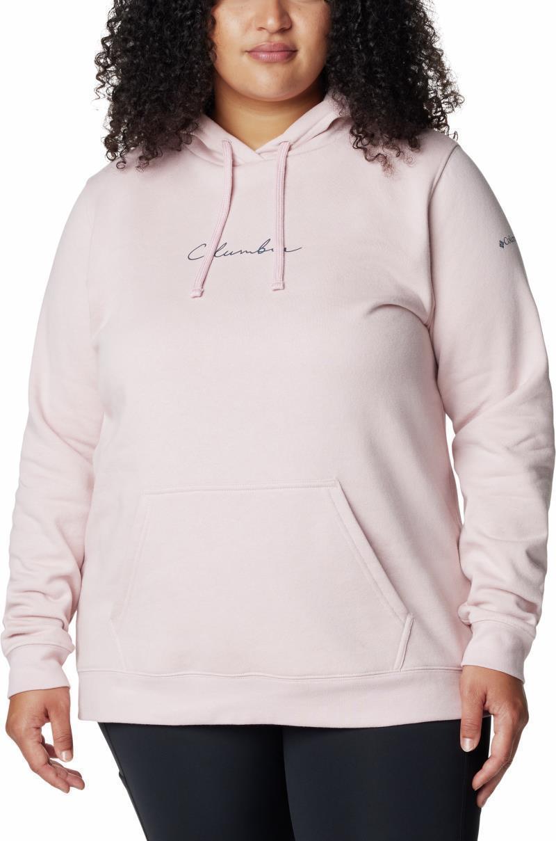 Columbia Trek Graphic Hoodie - Plus - Womens - Dusty Pink / Night Wave 1