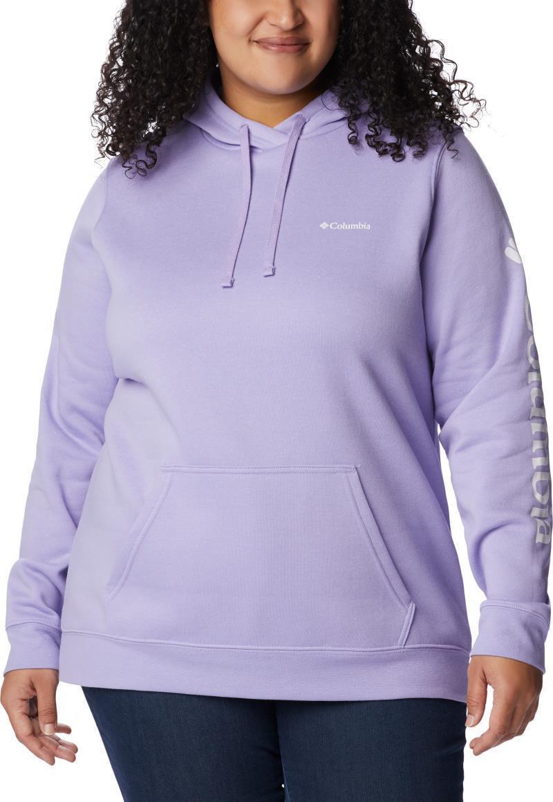Columbia Trek Graphic Hoodie - Plus - Womens - Frosted Purple / White Logo 1