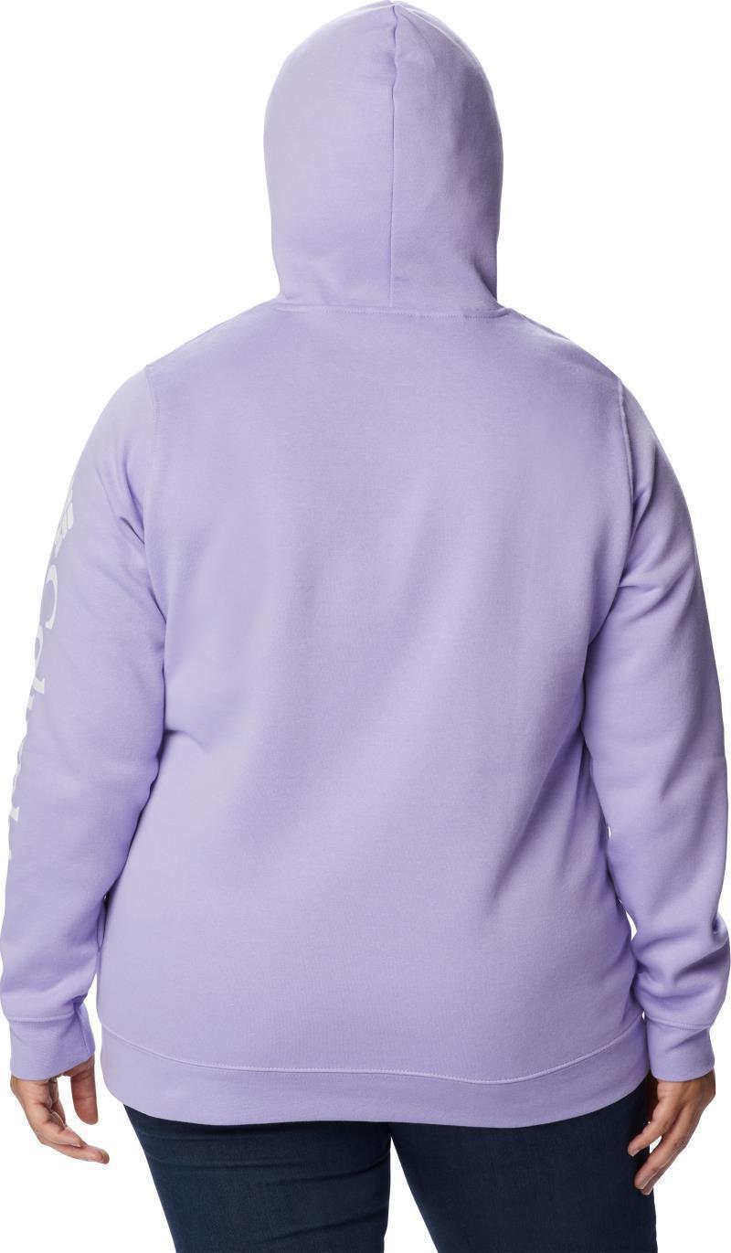 Columbia Trek Graphic Hoodie - Plus - Womens - Frosted Purple / White Logo 2