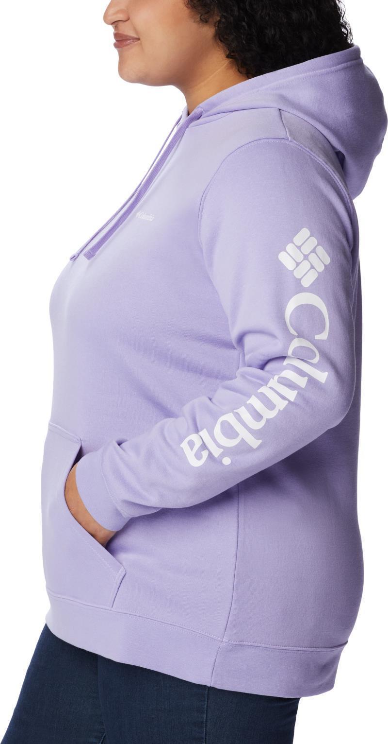 Columbia Trek Graphic Hoodie - Plus - Womens - Frosted Purple / White Logo 3