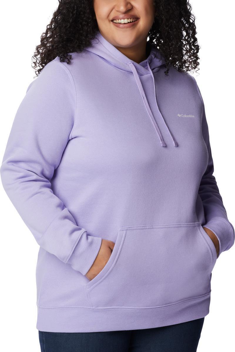 Columbia Trek Graphic Hoodie - Plus - Womens - Frosted Purple / White Logo 4