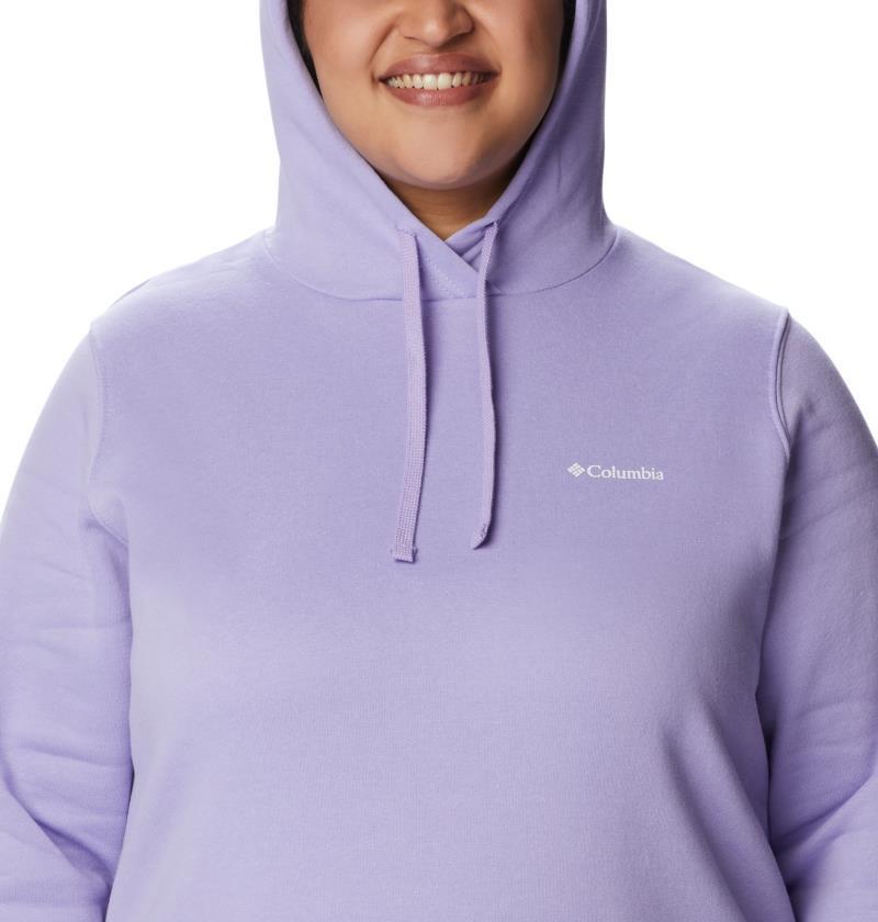 Columbia Trek Graphic Hoodie - Plus - Womens - Frosted Purple / White Logo 5