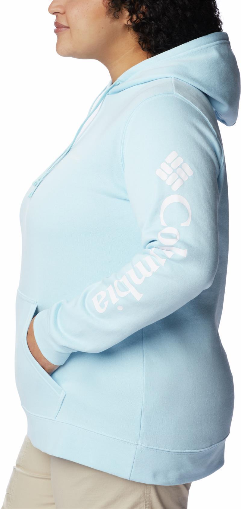 Columbia Trek Graphic Hoodie - Plus - Womens - Spring Blue / White Logo 4