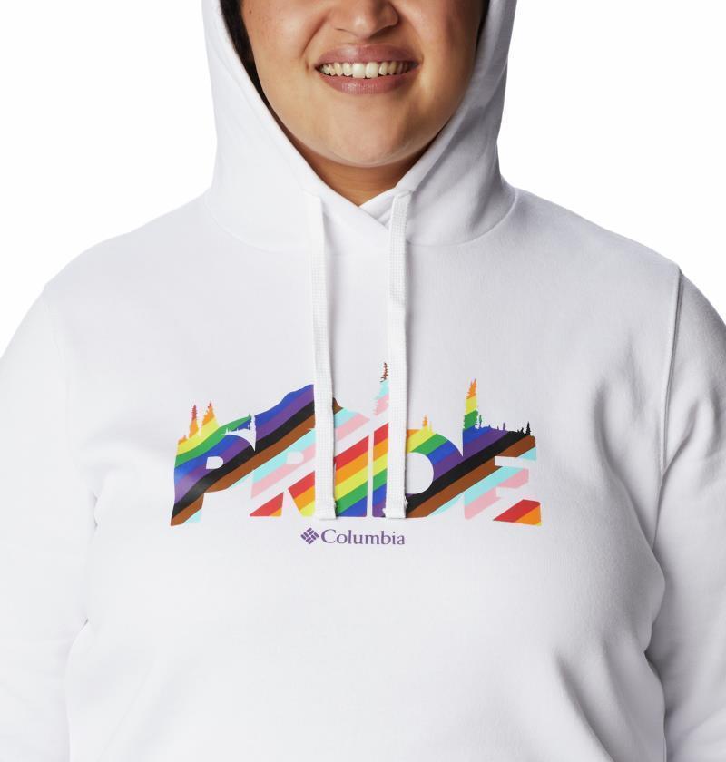 Columbia Trek Graphic Hoodie - Plus - Womens - White / Outdoorsy Pride 4