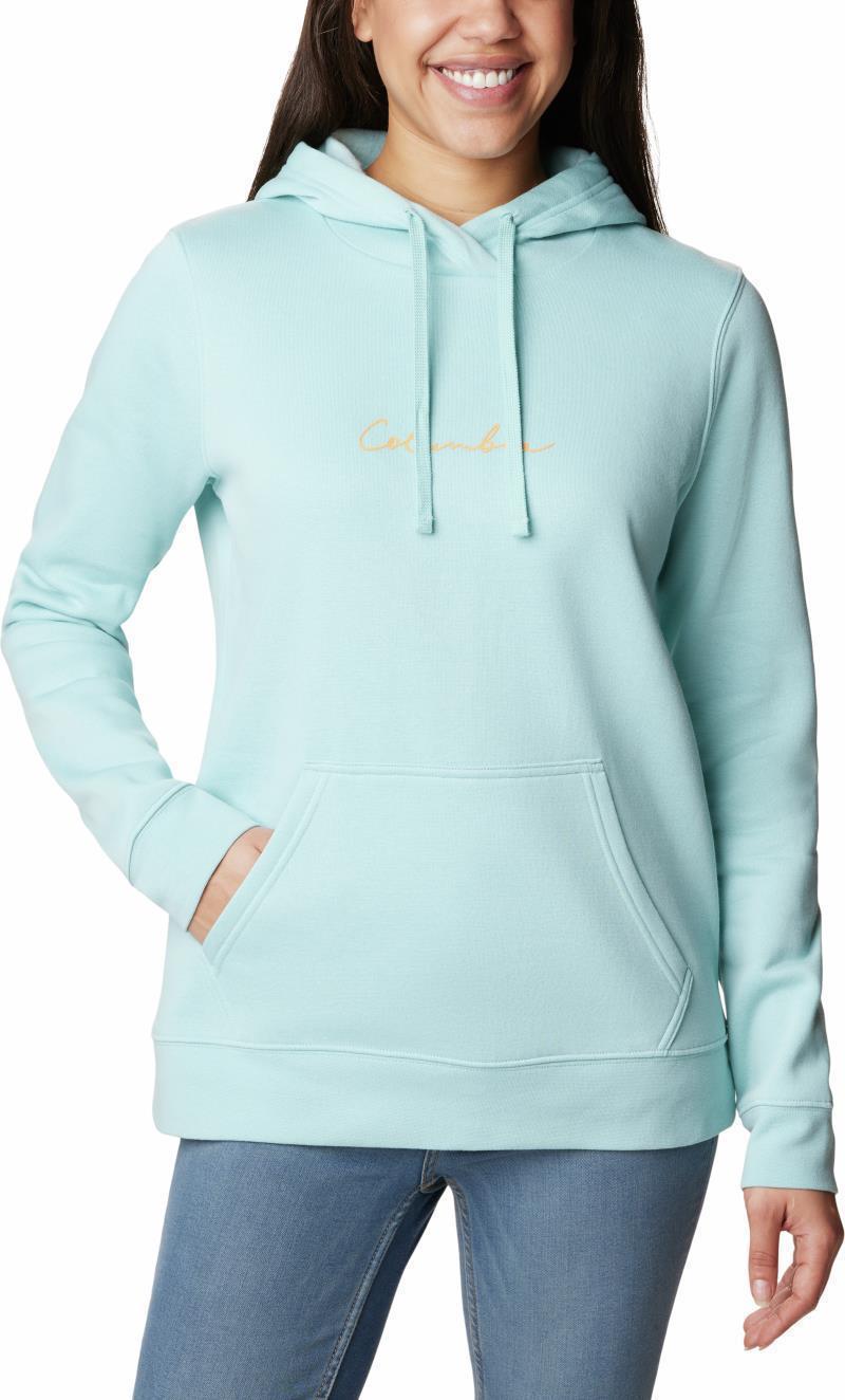 Columbia Trek Graphic Hoodie - Womens - Aqua Haze / Sunset Peach 1
