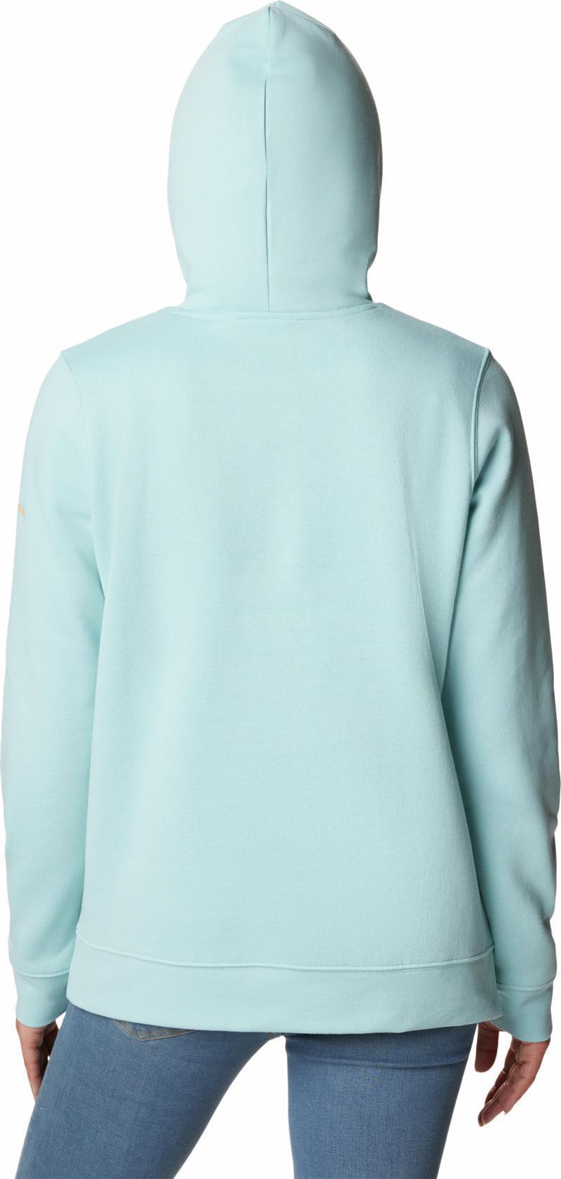 Columbia Trek Graphic Hoodie - Womens - Aqua Haze / Sunset Peach 2