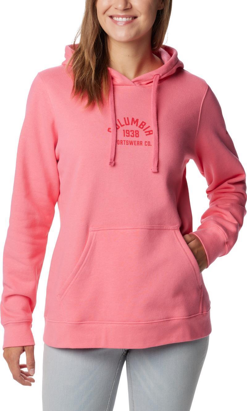 Columbia Trek Graphic Hoodie - Womens - Camellia Rose / Red Lily 1