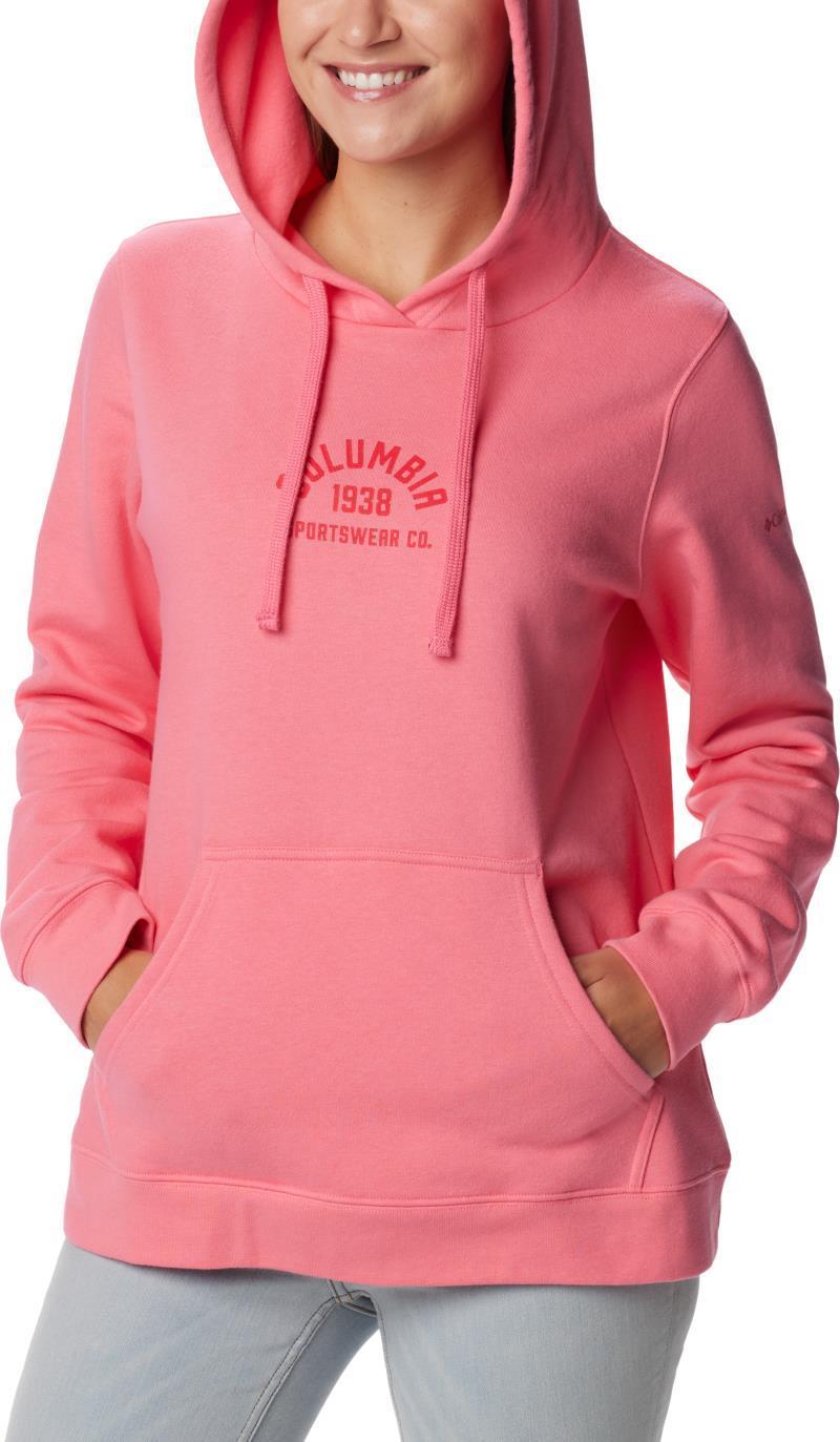 Columbia Trek Graphic Hoodie - Womens - Camellia Rose / Red Lily 4