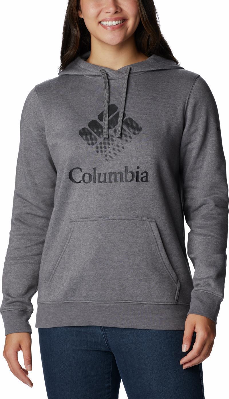 Columbia Trek Graphic Hoodie - Womens - City Grey Heather / Black CSC Stacked Logo 1
