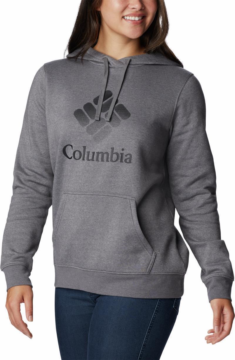Columbia Trek Graphic Hoodie - Womens - City Grey Heather / Black CSC Stacked Logo 3