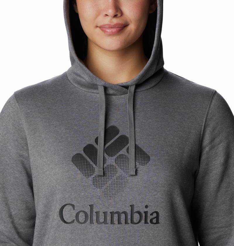 Columbia Trek Graphic Hoodie - Womens - City Grey Heather / Black CSC Stacked Logo 4