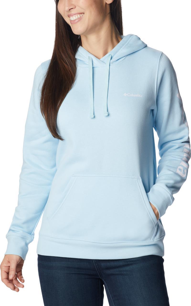 Columbia Trek Graphic Hoodie - Womens - Spring Blue / White Logo 3