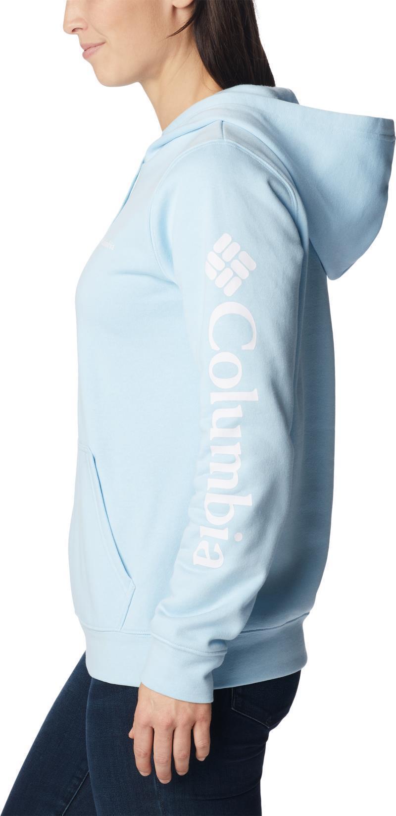 Columbia Trek Graphic Hoodie - Womens - Spring Blue / White Logo 4