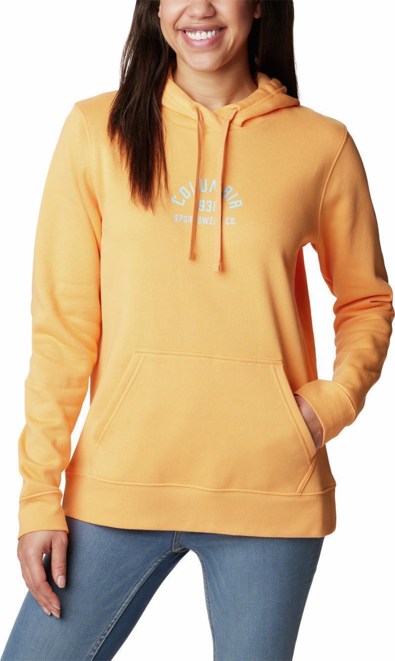 Columbia Trek Graphic Hoodie - Womens - Sunset Peach / Aqua Haze 1