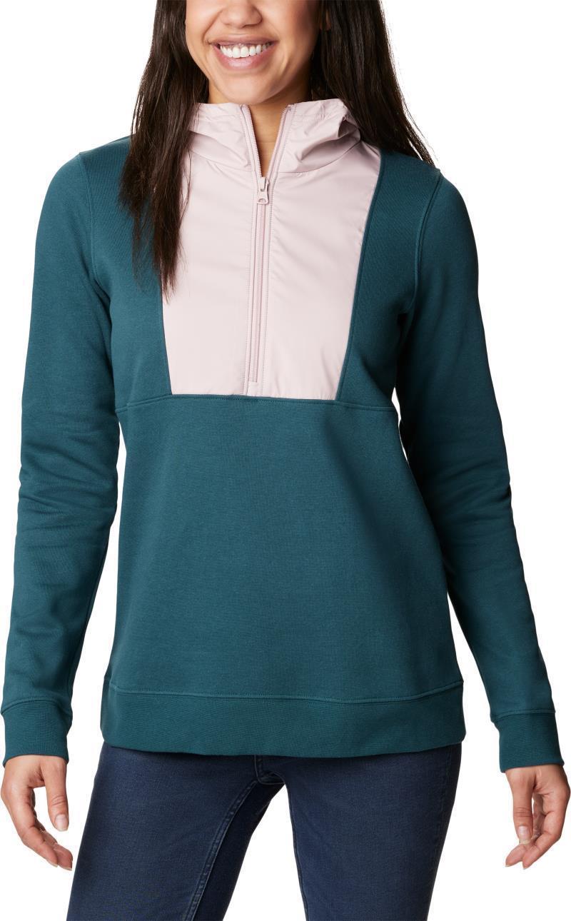 Columbia Trek Hooded Half Zip - Womens - Night Wave / Dusty Pink 1