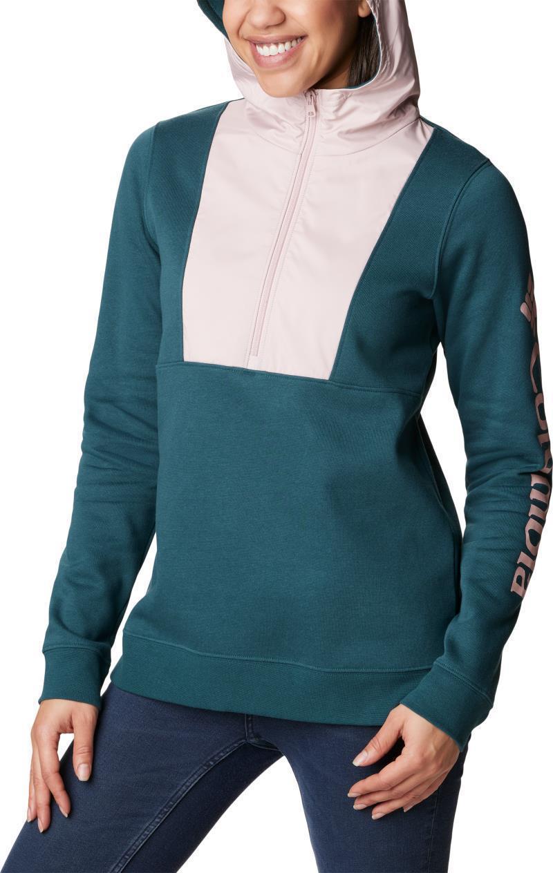 Columbia Trek Hooded Half Zip - Womens - Night Wave / Dusty Pink 3