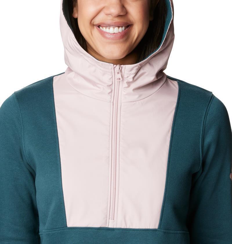 Columbia Trek Hooded Half Zip - Womens - Night Wave / Dusty Pink 5
