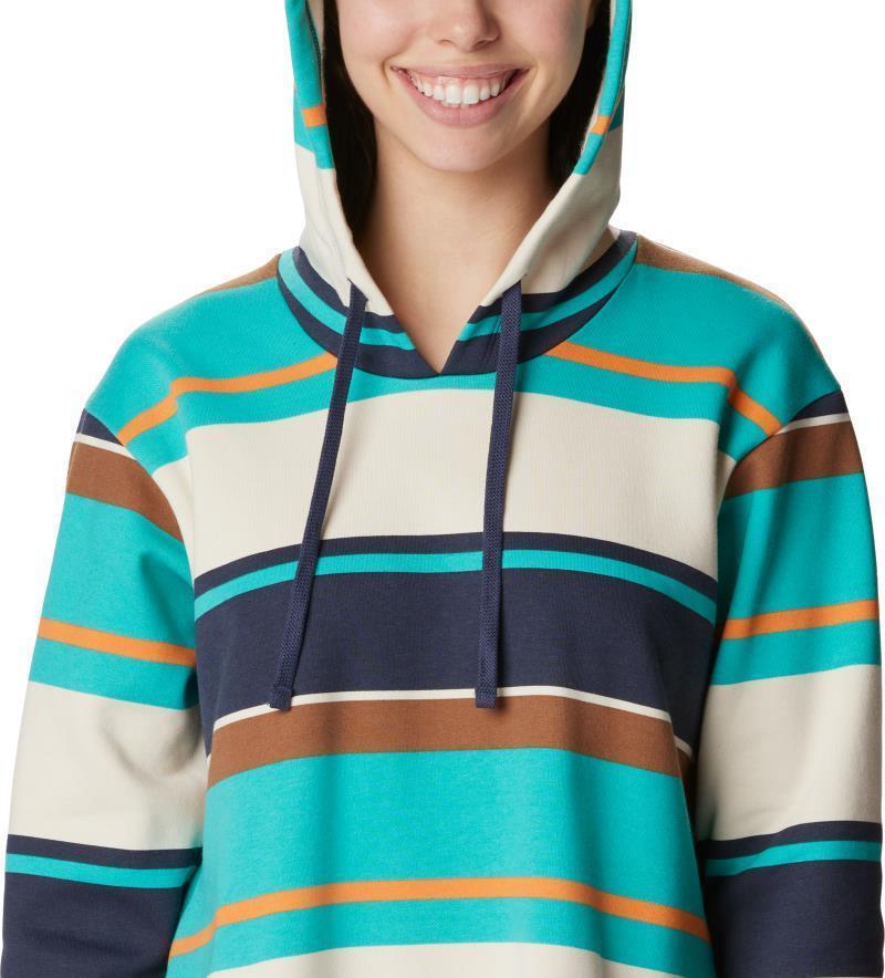 Columbia Trek Hoodie Dress - Bright Aqua Serendipity Stripe 5