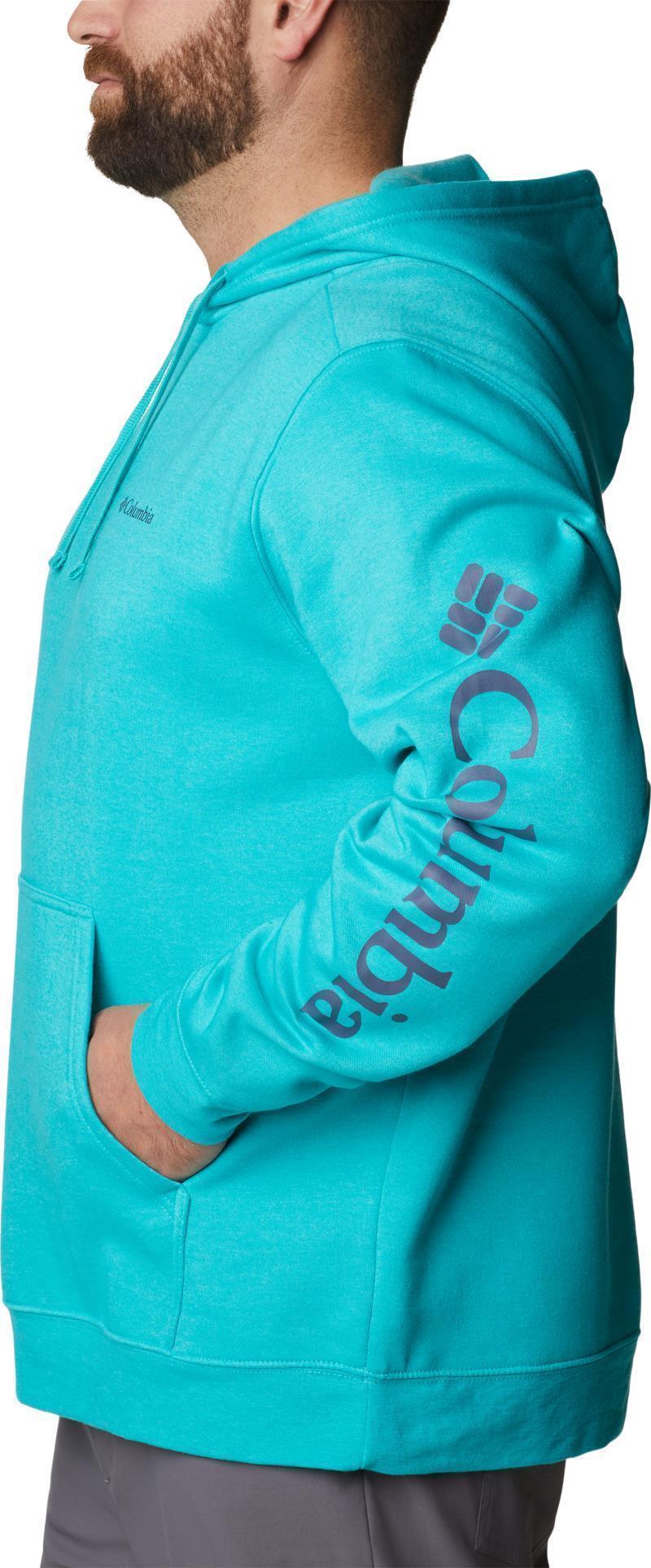 Columbia Trek Hoodie, Extended - Mens - Bright Aqua Heather / CSC Sleeve Logo 3