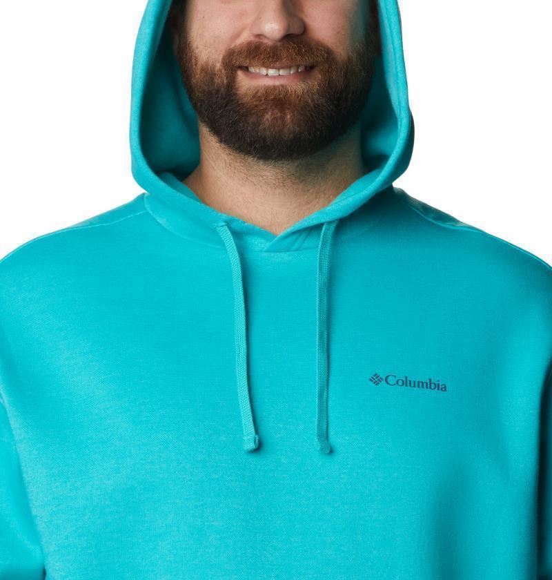 Columbia Trek Hoodie, Extended - Mens - Bright Aqua Heather / CSC Sleeve Logo 5